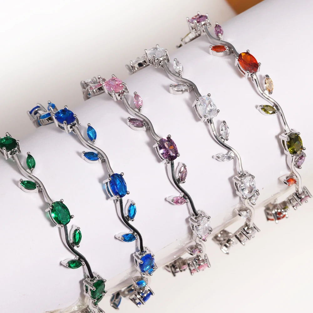 Misty and Molly Tulip Harmony Charm Bracelet Crystal 18k Gold-Plated