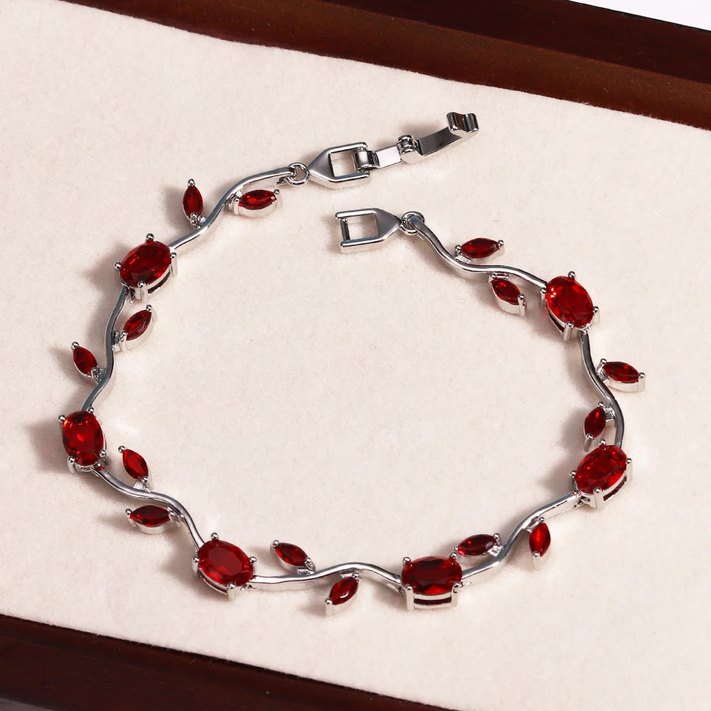Misty and Molly Tulip Harmony Charm Bracelet Crystal 18k Gold-Plated