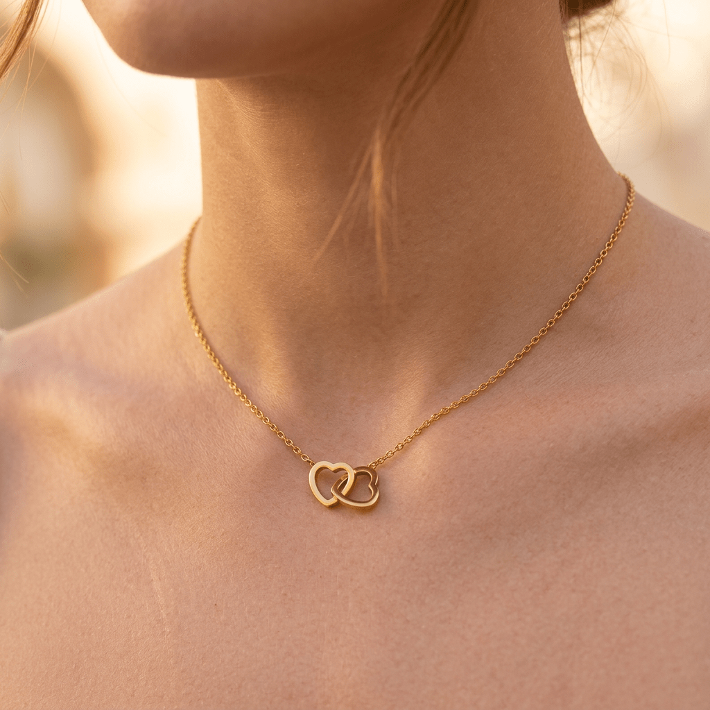 Locking Heart Pendant - in Gold - Ellavore