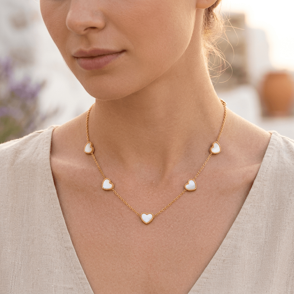 Love Motif Pendant in White Pearl - Ellavore
