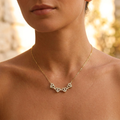 Four Leaf Folding Clover Necklace in Gold