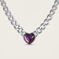 The Passion Necklace - Heart Shaped Purple Stone Pendant