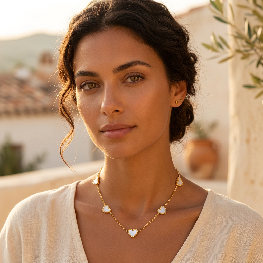 Love Motif Pendant in White Pearl