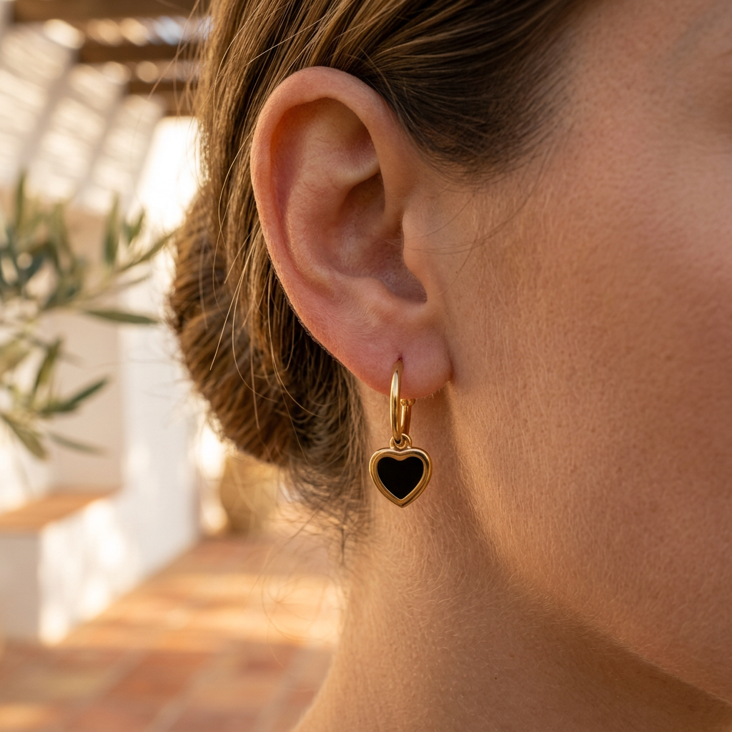 Ellavore Earrings in Black Pearl