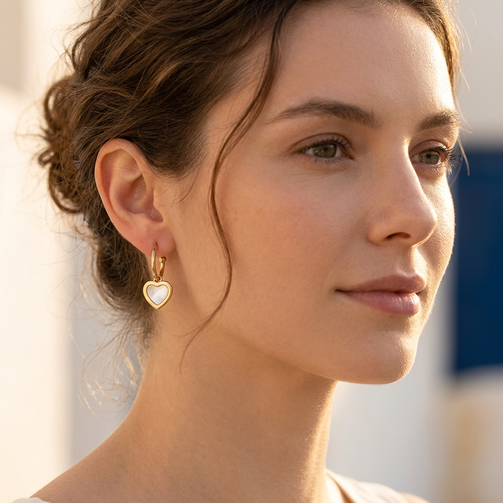 Ellavore Earrings in White Pearl