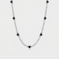 The Elorie 5 Heart Motif Necklace in Silver