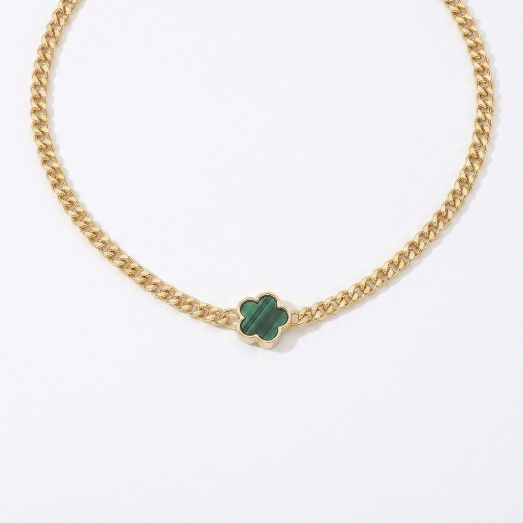 White Pearl Forget Me Knot Flower Pendant in Gold
