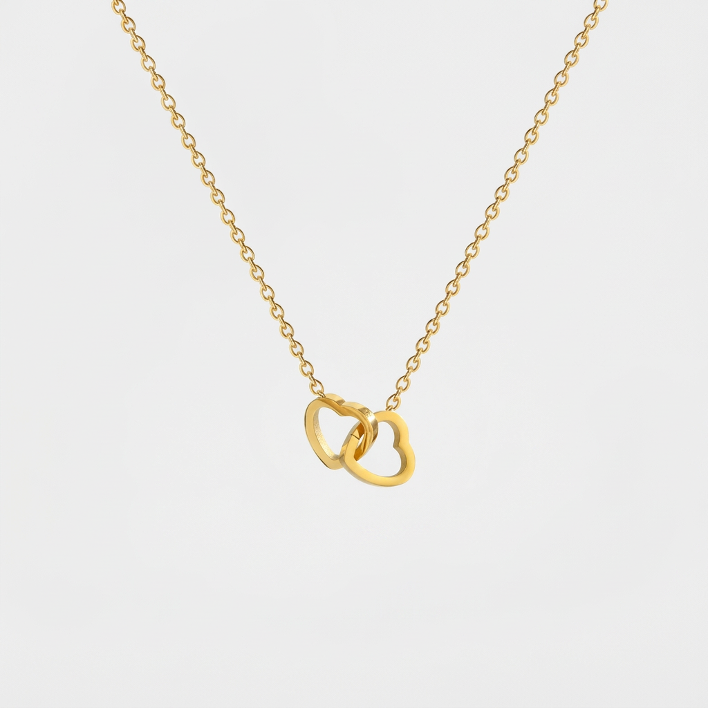 Locking Heart Pendant - in Gold