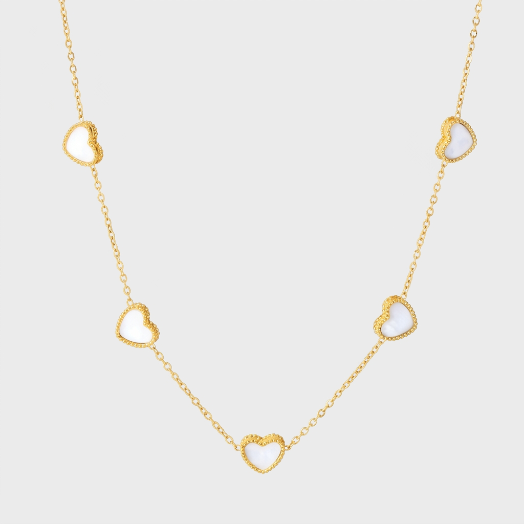 Love Motif Pendant in White Pearl