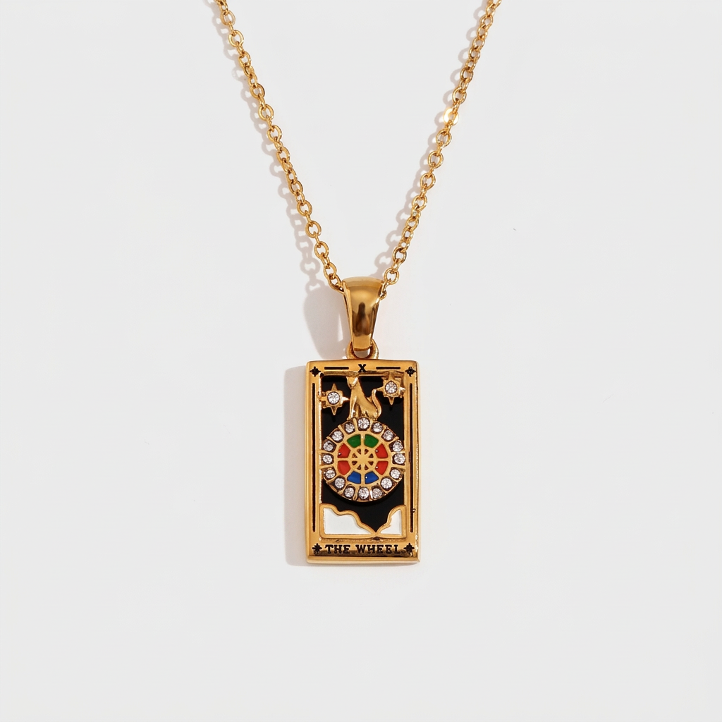 The Wheel - Tarot Reading Deck of Cards in Gold