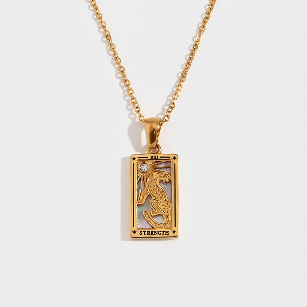 The Lovers - Tarot Reading Deck of Cards in Gold