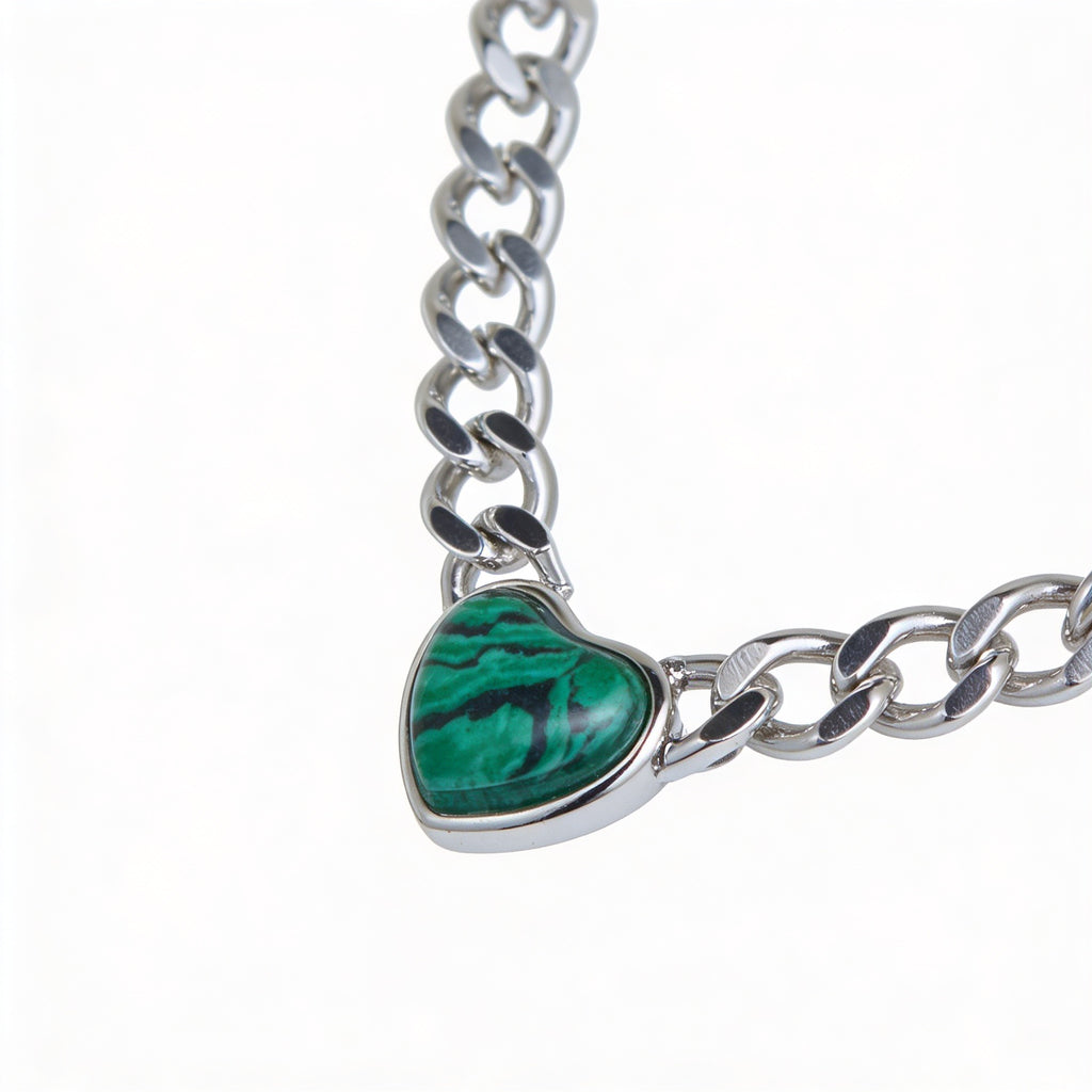 The Passion Necklace - Heart Shaped White Stone Pendant