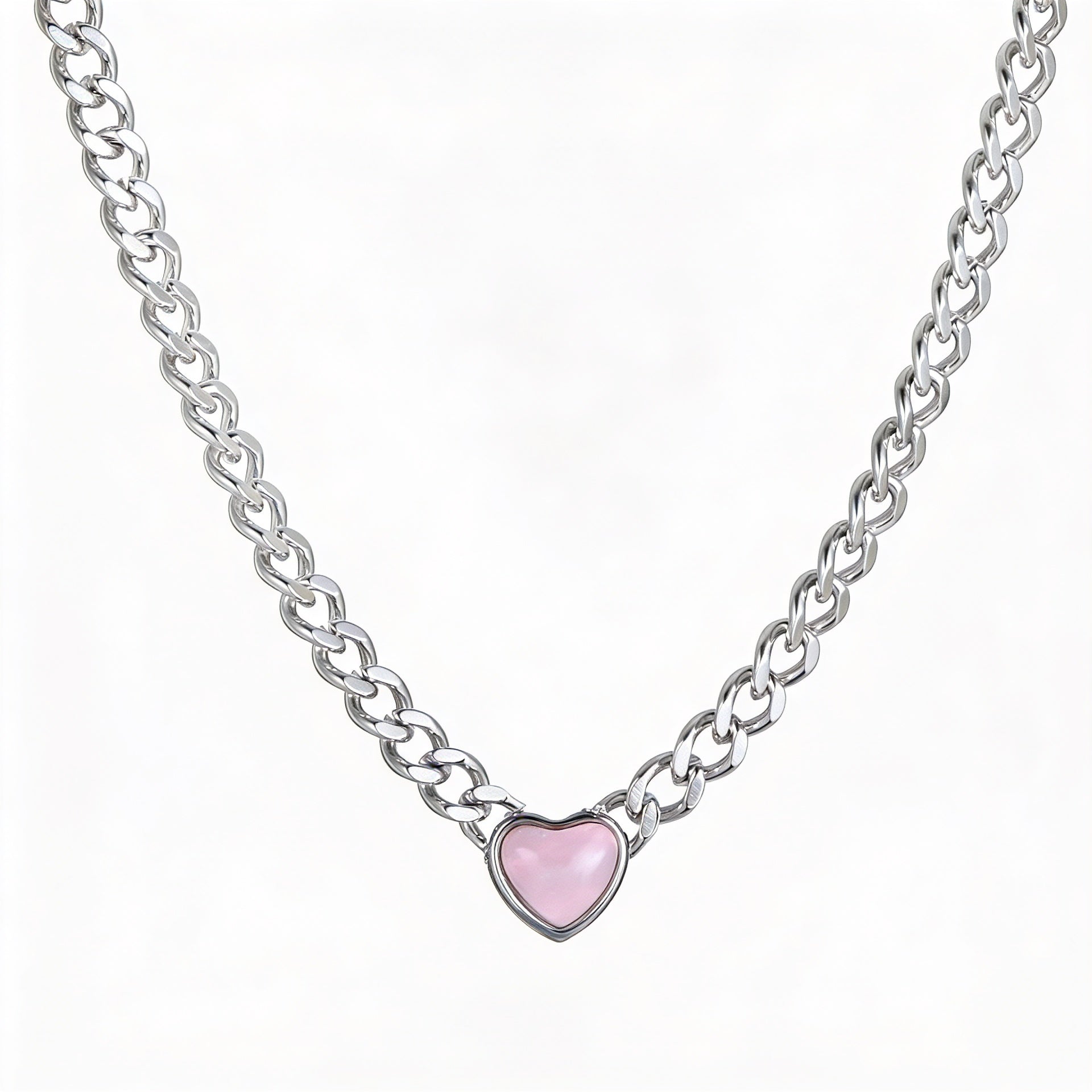 The Passion Necklace - Heart Shaped Green Stone Pendant