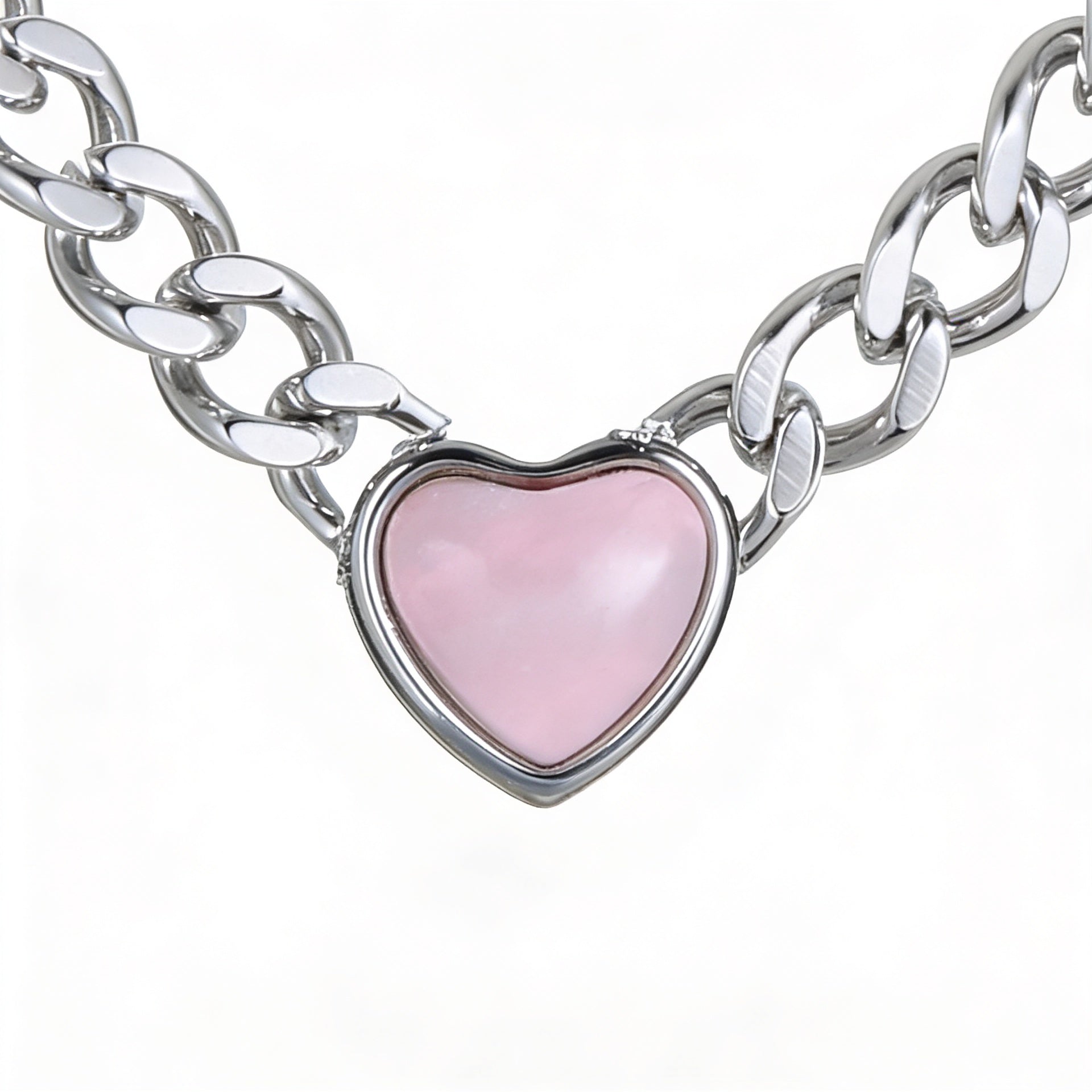 The Passion Necklace - Heart Shaped Pink Stone Pendant
