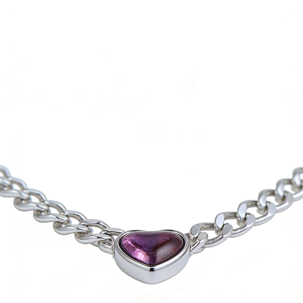 The Passion Necklace - Heart Shaped White Stone Pendant