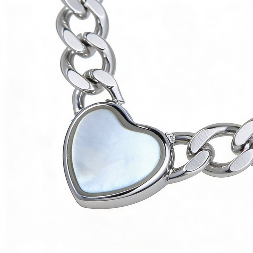 The Passion Necklace - Heart Shaped White Stone Pendant