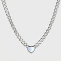 The Passion Necklace - Heart Shaped White Stone Pendant