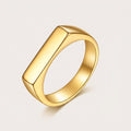 Rhodes Flat Top Gold Ring