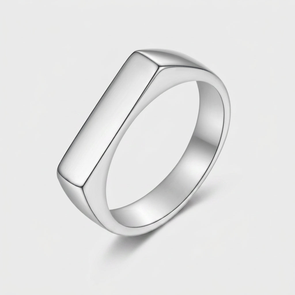 Rhodes Flat Top Gold Ring