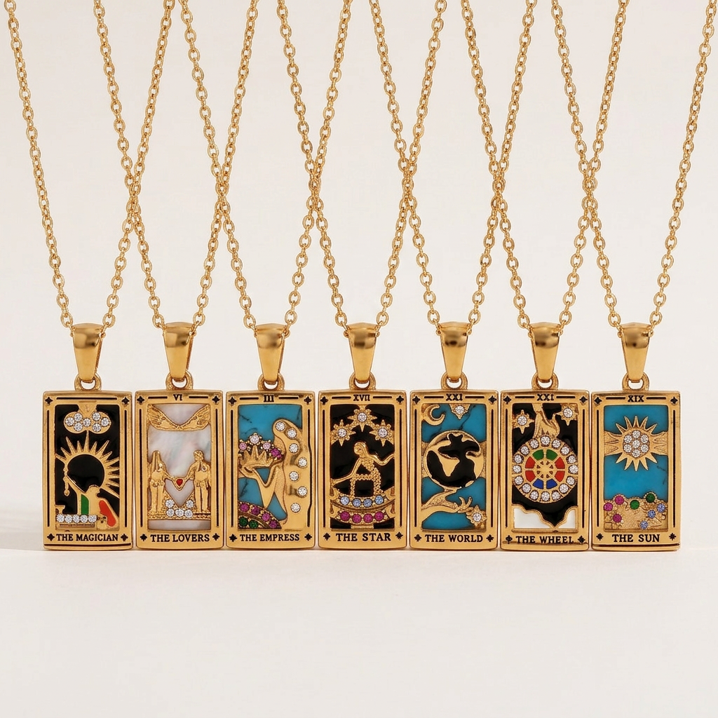 The Wheel - Tarot Reading Deck of Cards in Gold