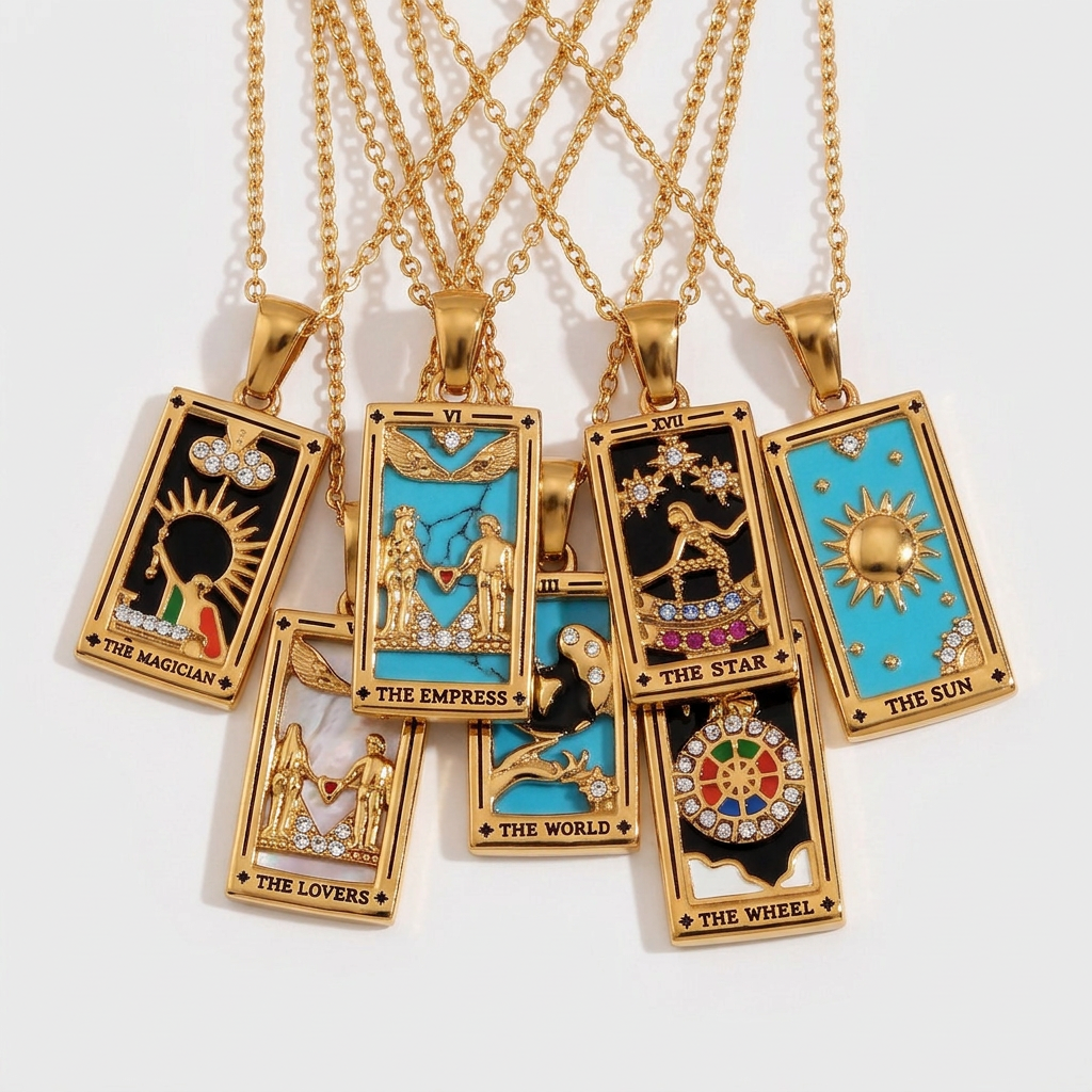The Sun - Tarot Reading Deck of Cards in Gold