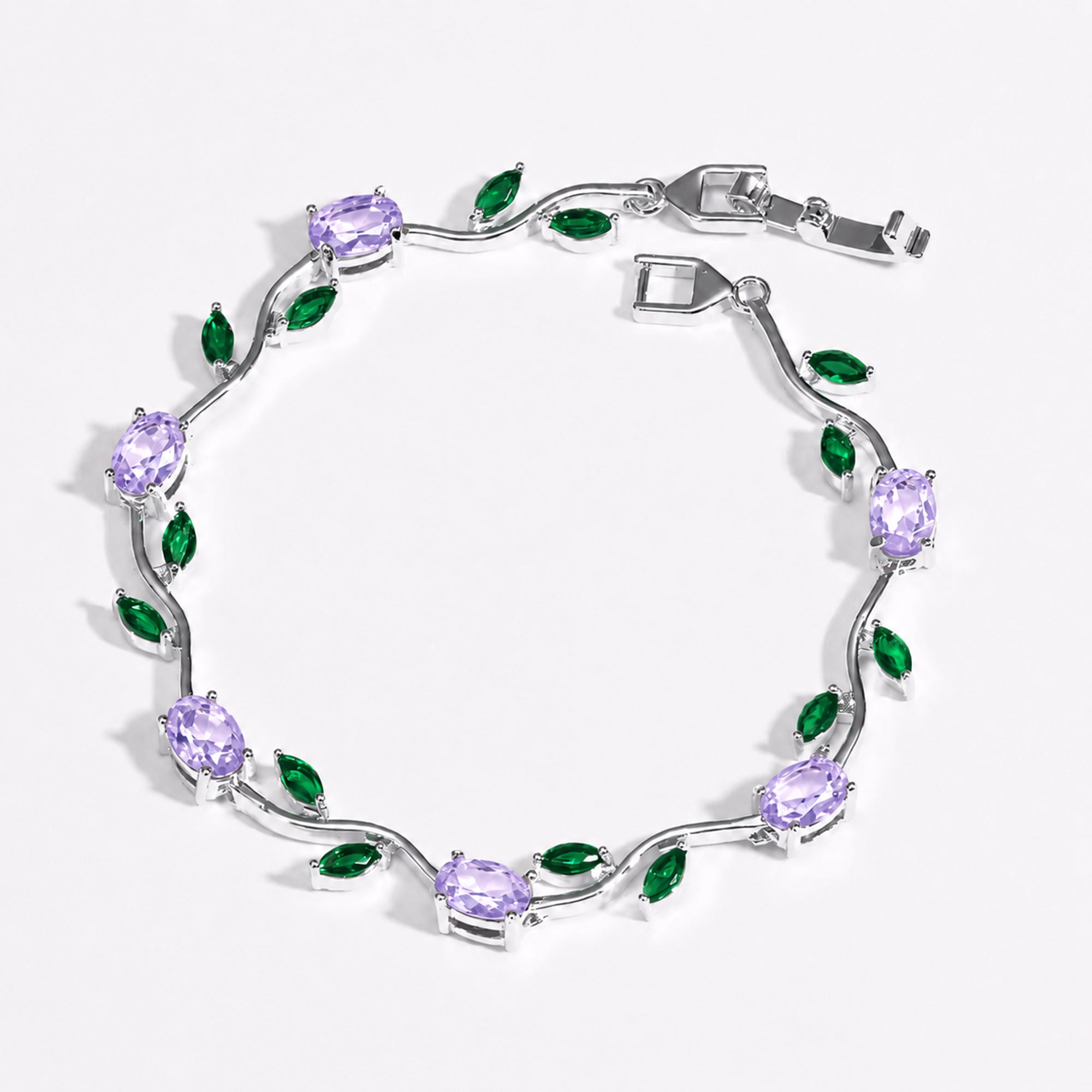 Misty and Molly Tulip Harmony Charm Bracelet Crystal 18k Gold-Plated