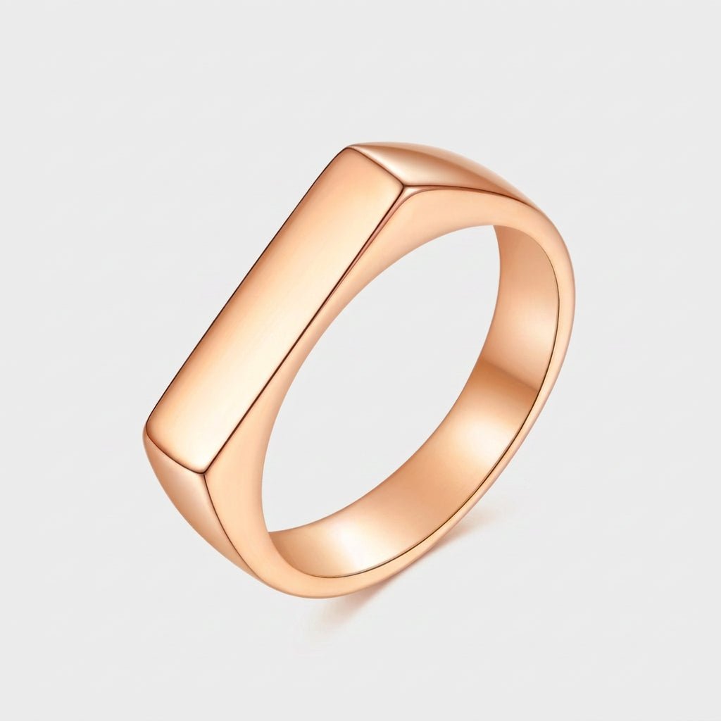 Rhodes Flat Rose Gold Ring - Ellavore