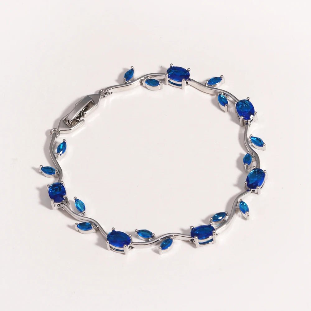 Tulip Harmony Charm Bracelet Crystal 18k Gold-Plated - Ellavore