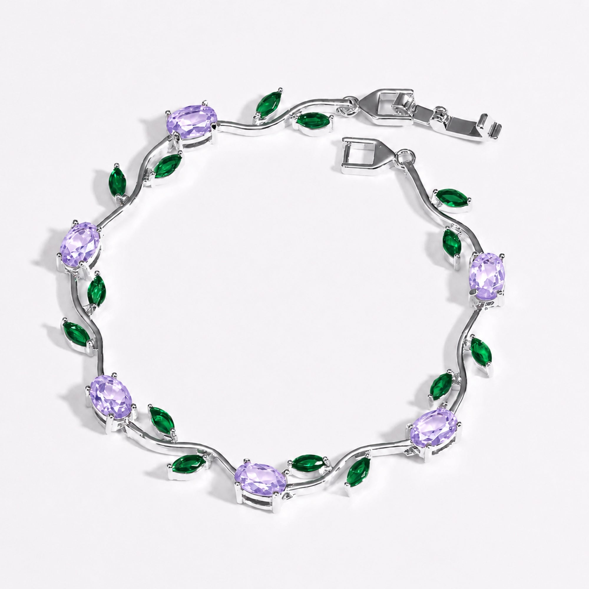 Tulip Harmony Charm Bracelet Crystal 18k Gold-Plated - Ellavore