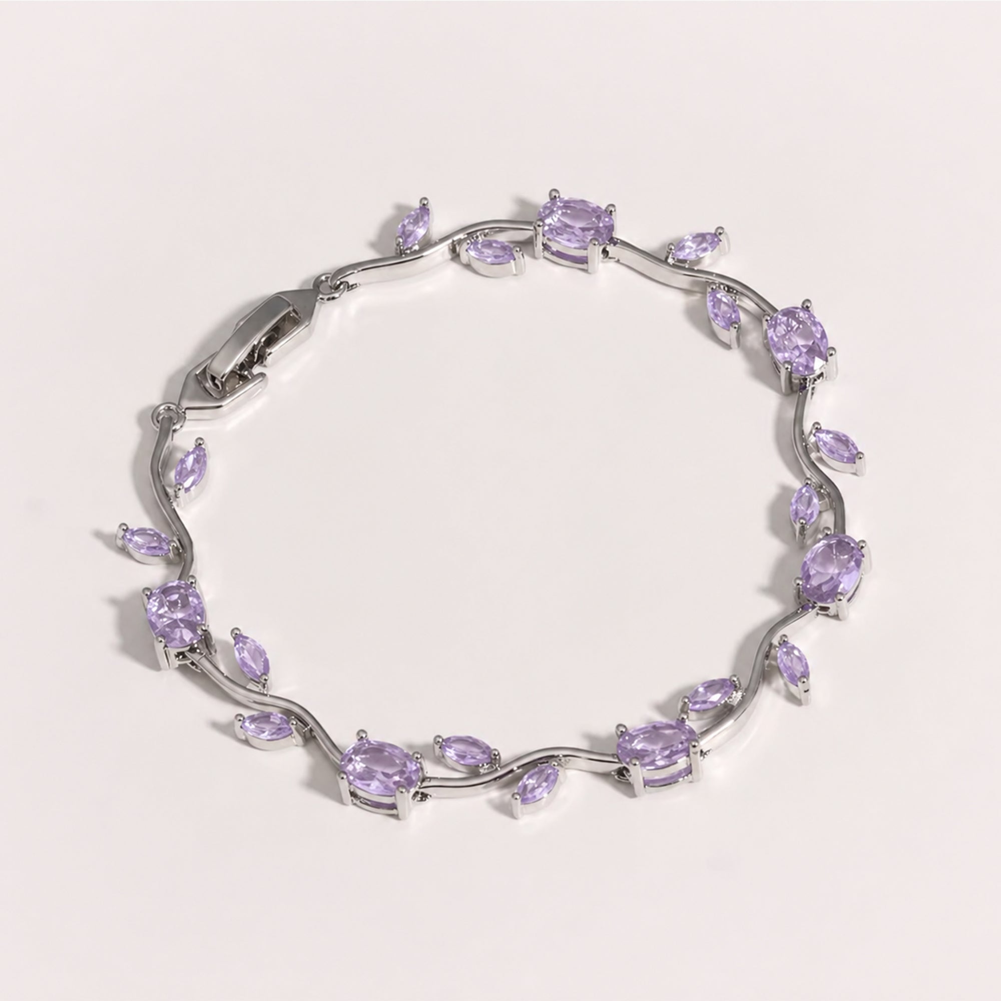 Misty and Molly Tulip Harmony Charm Bracelet Crystal 18k Gold-Plated
