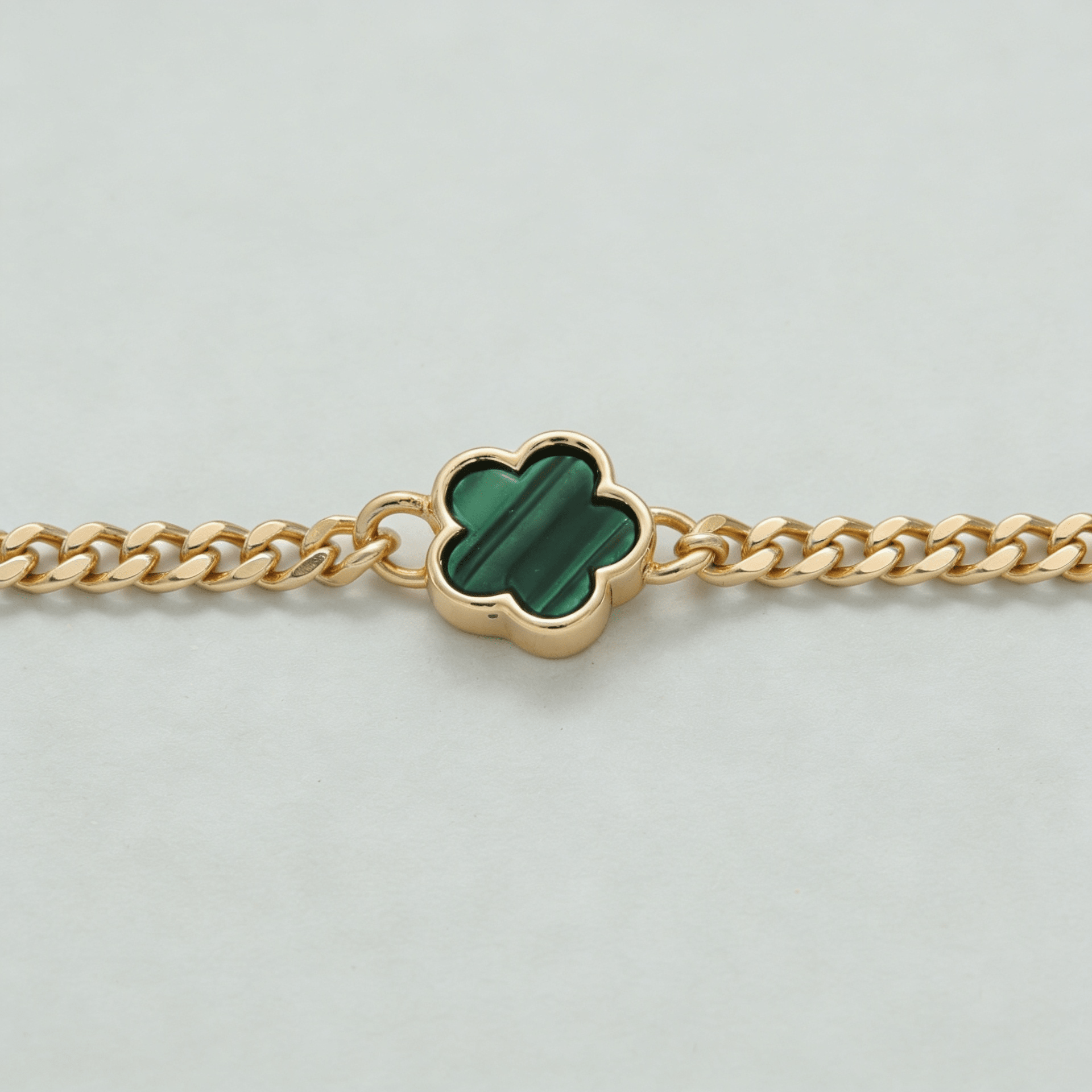 White Forget Me Knot Flower Bracelet in Gold - Ellavore