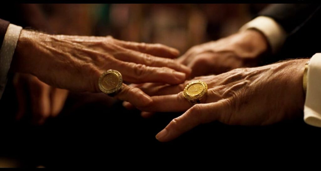 russell buffalino and frank sheeran showingtheir rings 