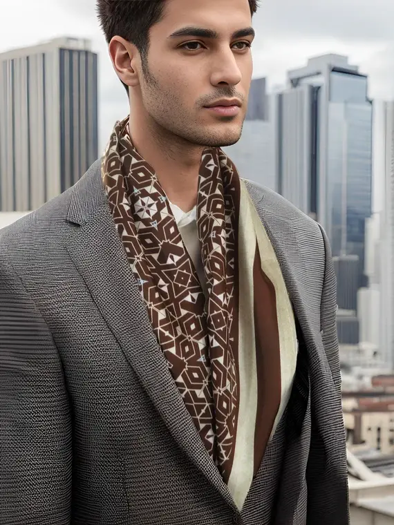 elegant silk scarve for men 