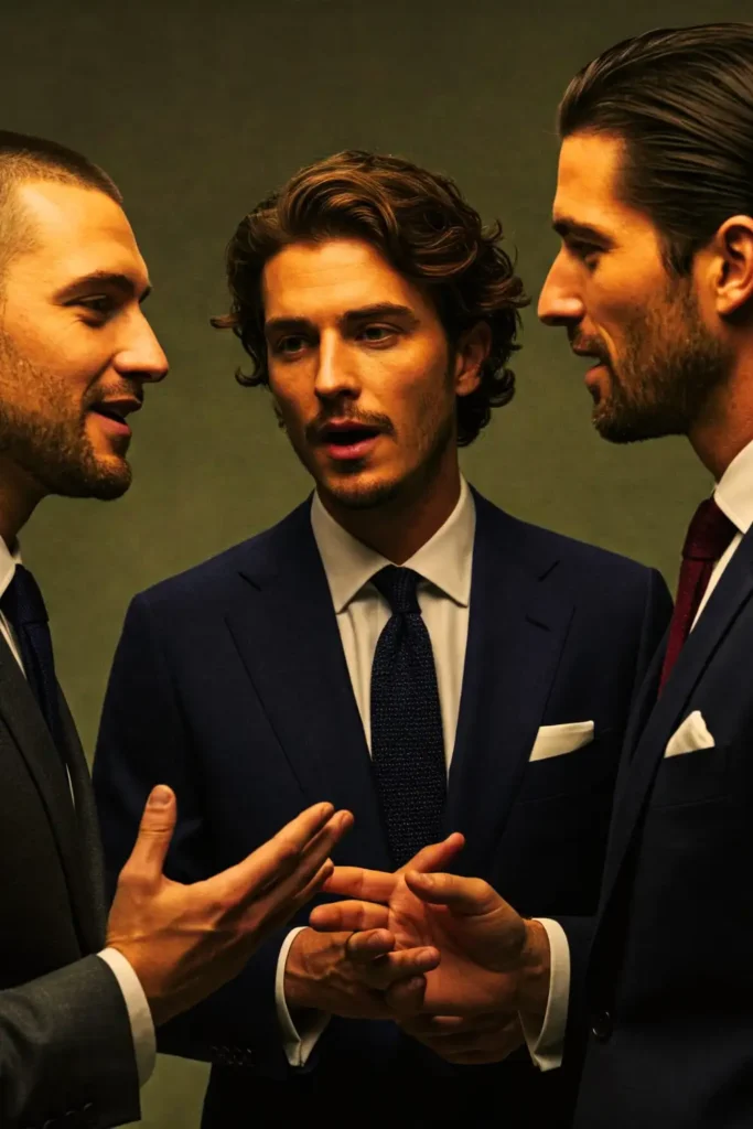 3 Individuals in conversation