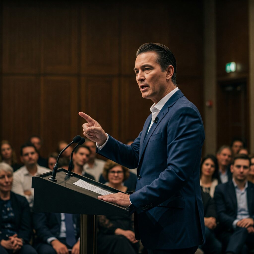 Diplomat Giving Speech 