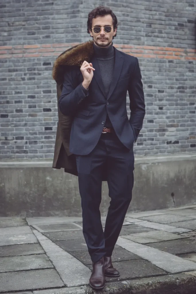 Elegant men in Black suit