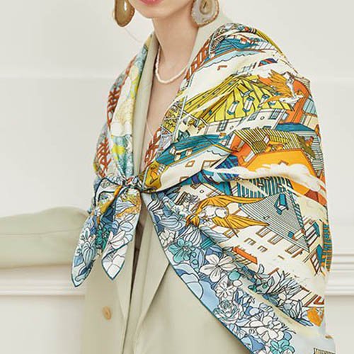 Oversized-Long-silk-scarf