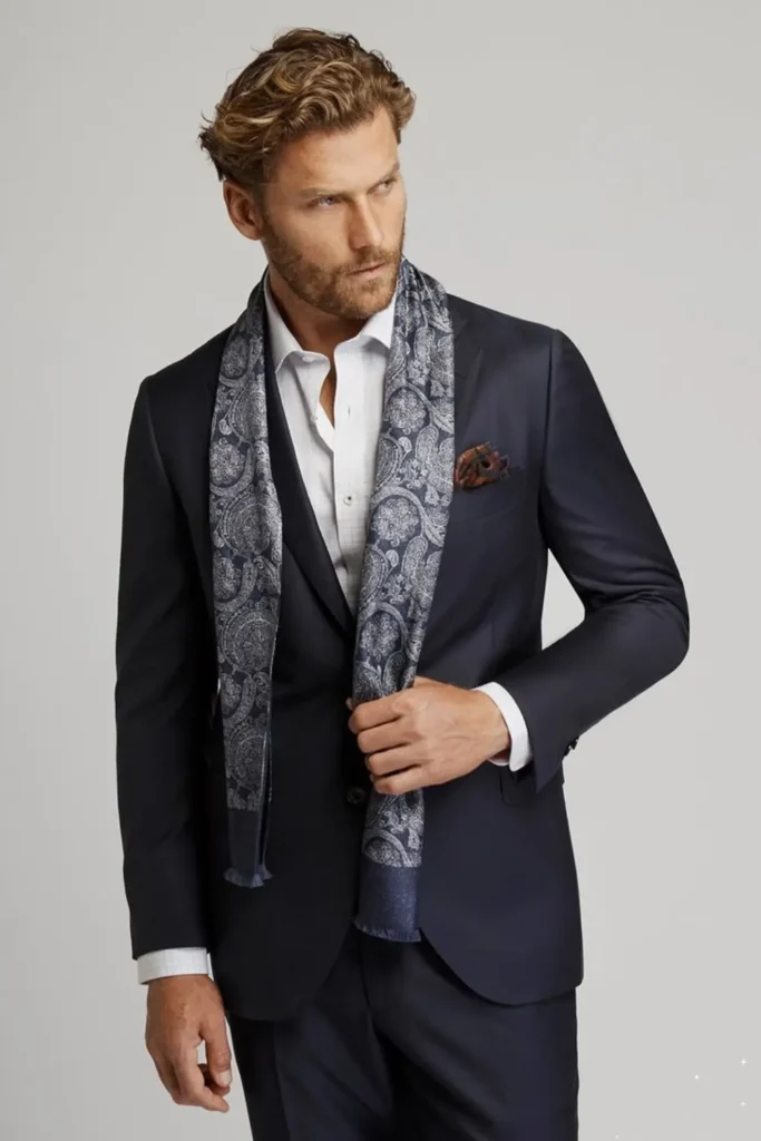 Silk-Scarf-Shoulder Wrap Men