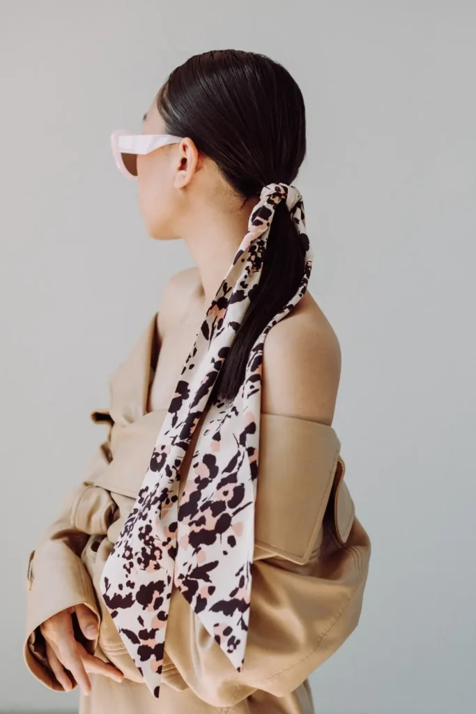 _Silk Scarf pony tail