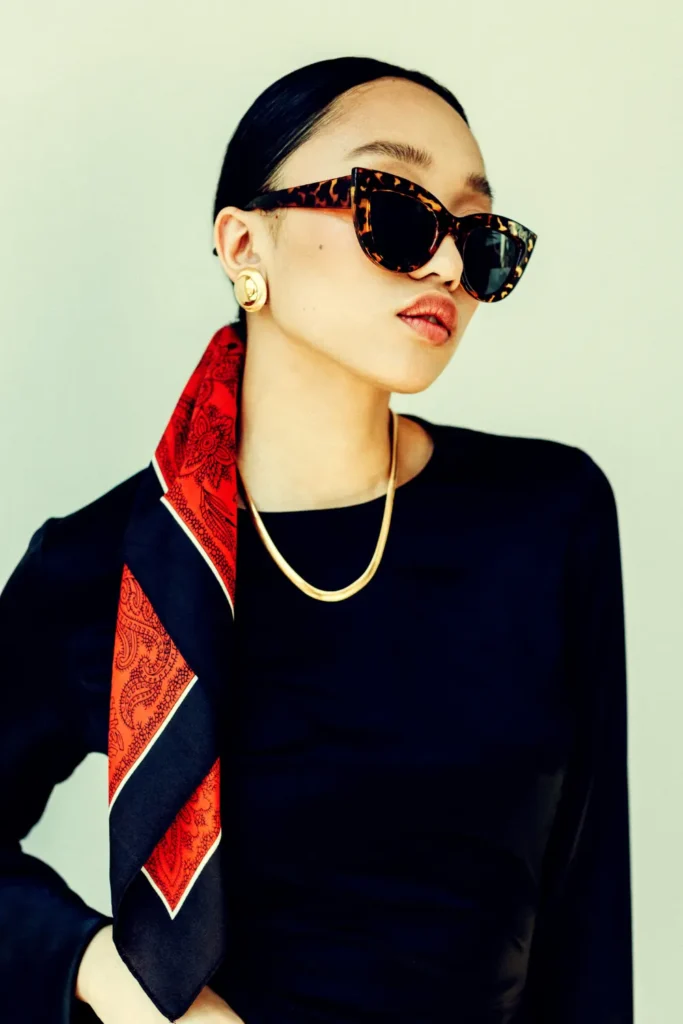 _Silk Scarf pony tail