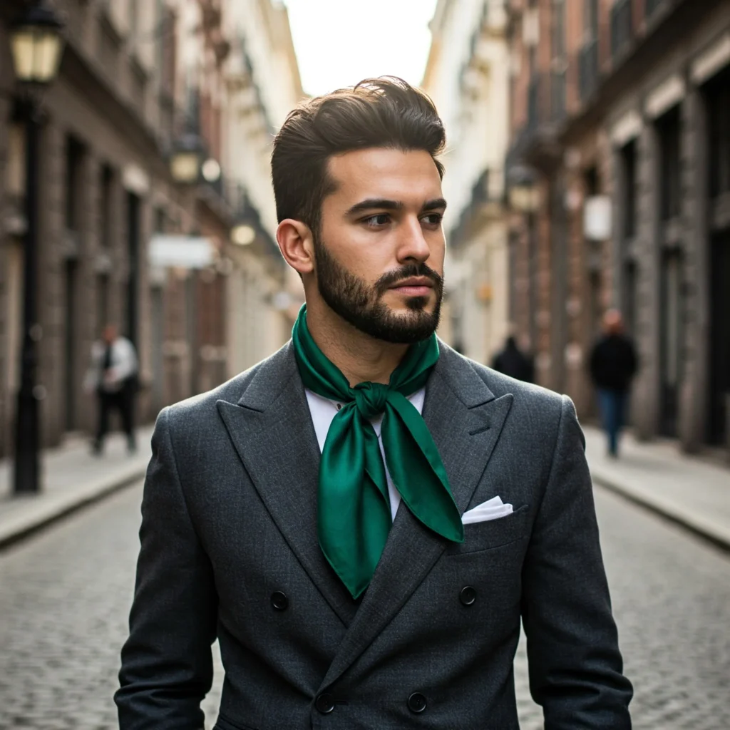 The Neckerchief Knot Silk-Scarf-Men