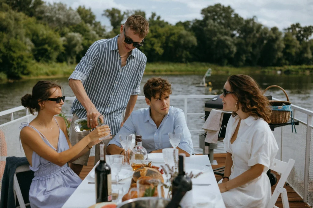 Elegant People Dining 
