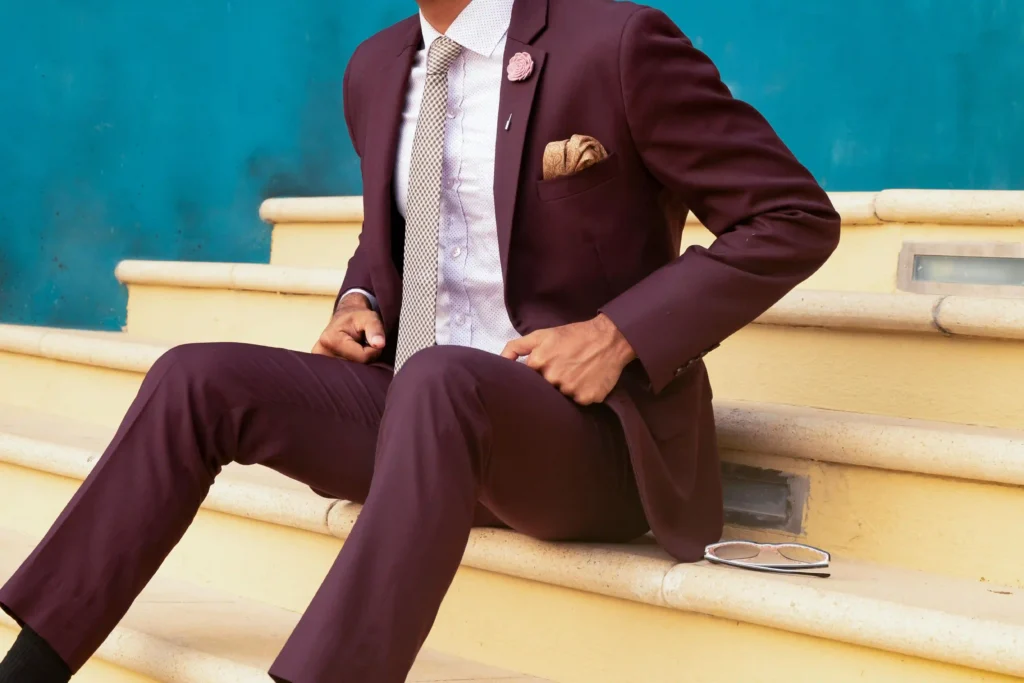 Elegant men in tailored suit