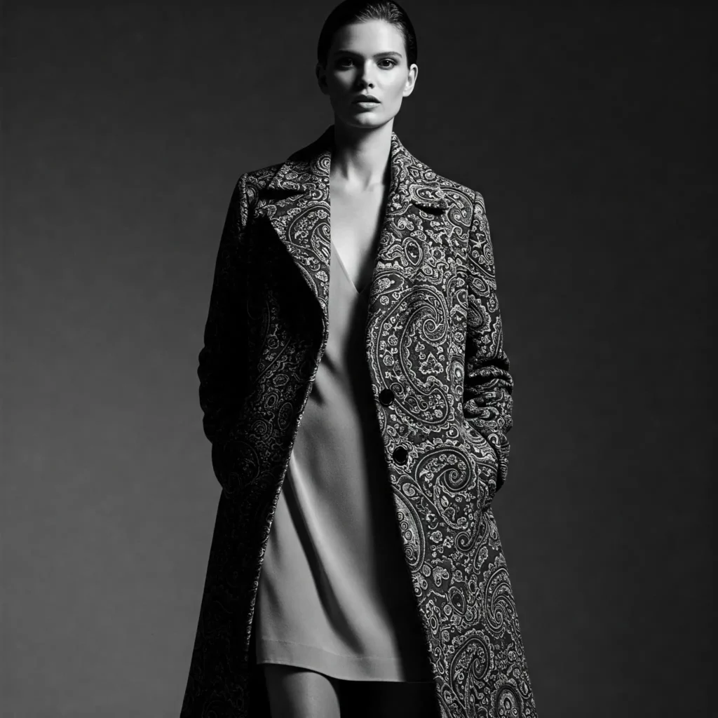 Statement Coat over Simple Dress (Classy Women's Outfit)