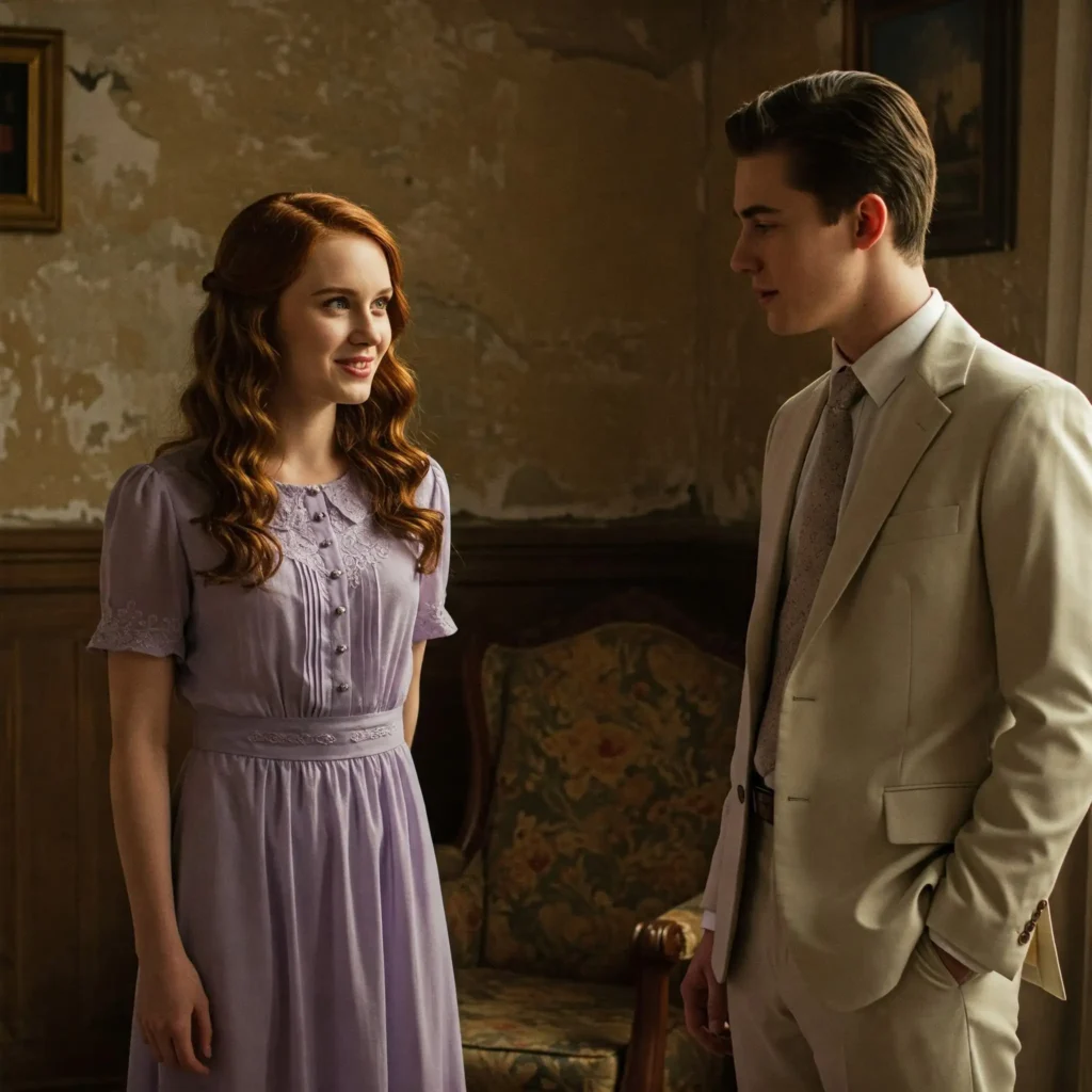 elegant couple talking