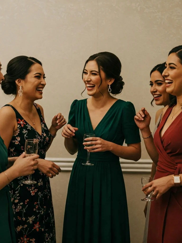 Elegant ladies having a conversation